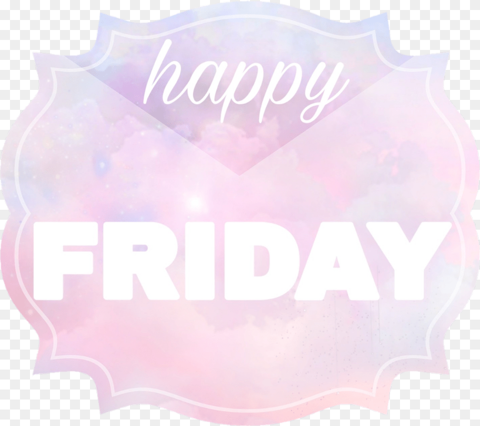 Happy Friday Pink White Fly Scfriday Sticker Label, Logo Free Transparent Png