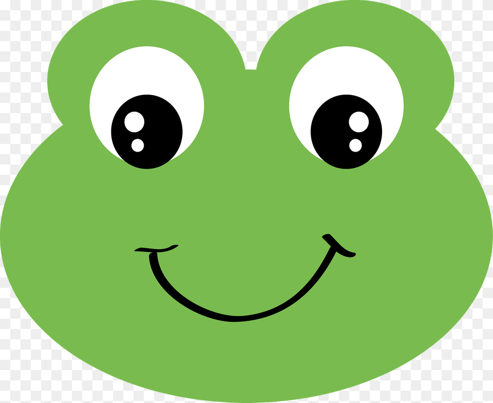 Happy Frog Face Clipart, Green Free Transparent Png