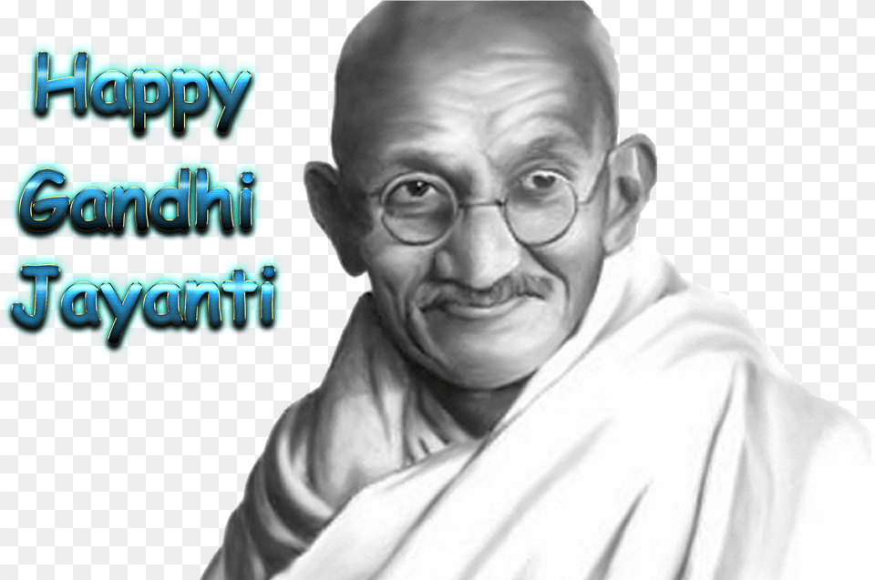Happy Gandhi Jayanti Images Download Mahatma Gandhi, Portrait, Photography, Person, Man Free Png