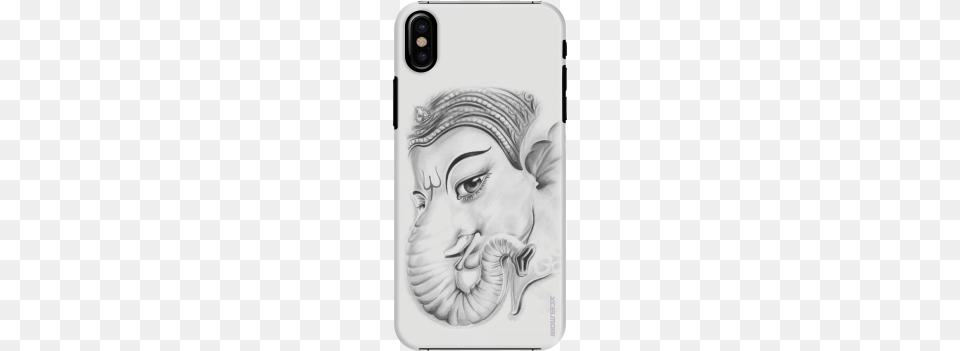 Happy Ganesha Slim Back Cover For Apple Iphone X Colour Pencil Drawings Of Ganesha, Art, Drawing, Baby, Person Png