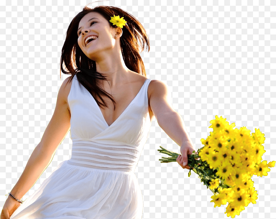 Happy Girl, Adult, Plant, Person, Formal Wear Png Image