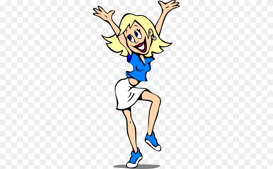 Happy Girl Clip Art, Person, Clothing, Footwear, Shoe Png Image