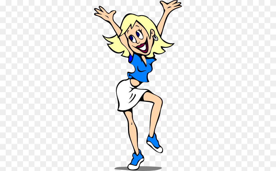 Happy Girl Clip Art, Person, Clothing, Footwear, Shoe Free Png Download