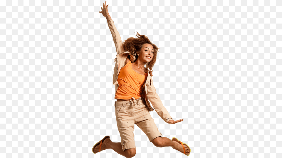 Happy Girl Jump, Person, Dancing, Leisure Activities, Finger Free Png