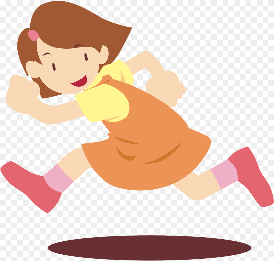 Happy Girl Running Clipart, Baby, Person, Photography, People Free Png Download