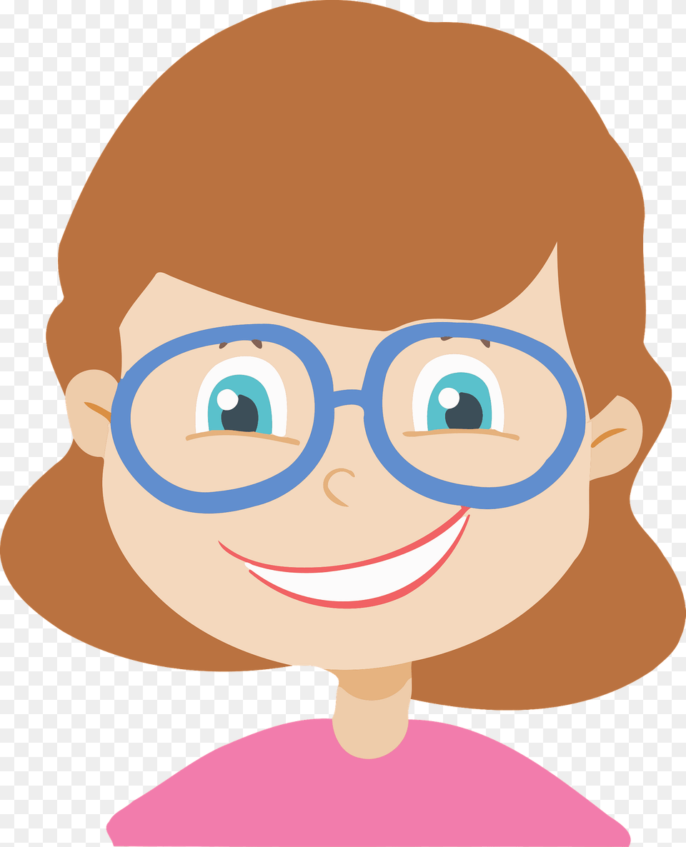 Happy Girl With Glasses Clipart, Accessories, Photography, Baby, Person Png