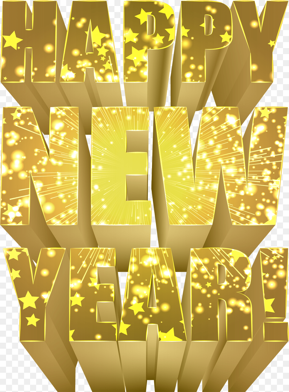 Happy Gold Clip Happy New Year Gold Free Transparent Png