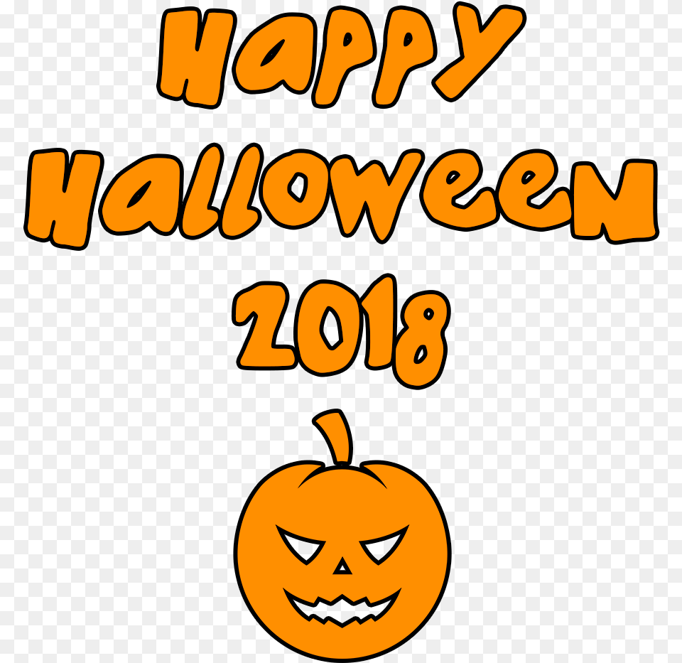 Happy Halloween 2018 Round Scary Pumpkin Transparent Portable Network Graphics, Festival Png Image