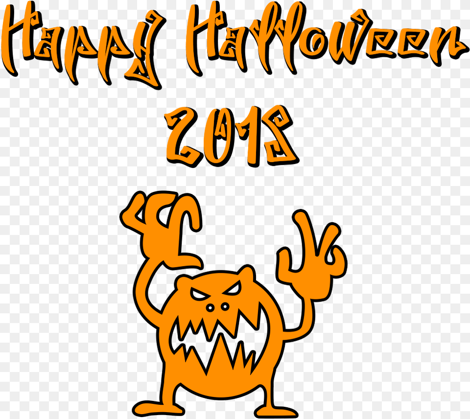 Happy Halloween 2018 Scary Font Monster, Blackboard, Festival Free Png