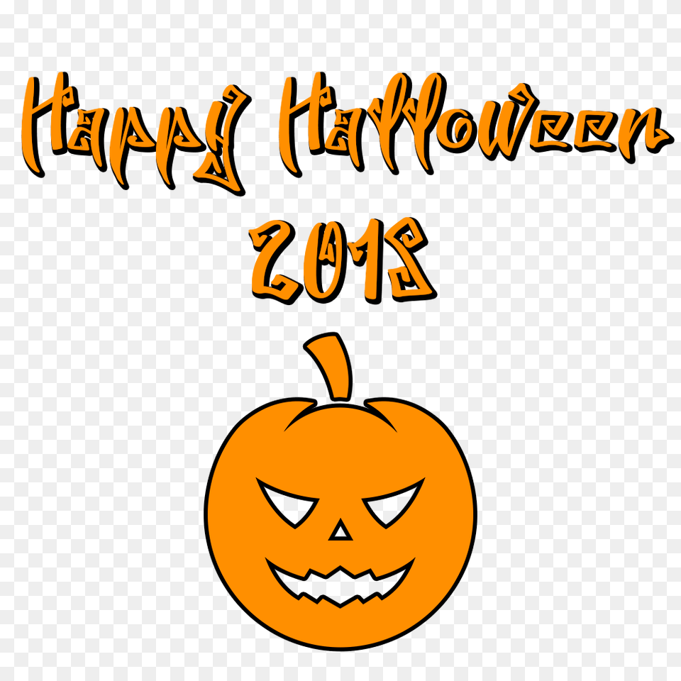 Happy Halloween 2018 Scary Font Round Pumpkin, Festival, Face, Head, Person Free Png Download