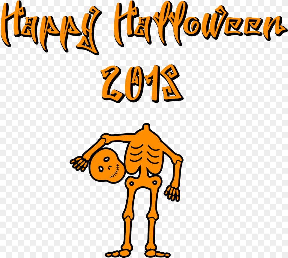 Happy Halloween 2018 Scary Font Skeleton Happy Halloween 2018, Animal, Antelope, Mammal, Wildlife Free Transparent Png