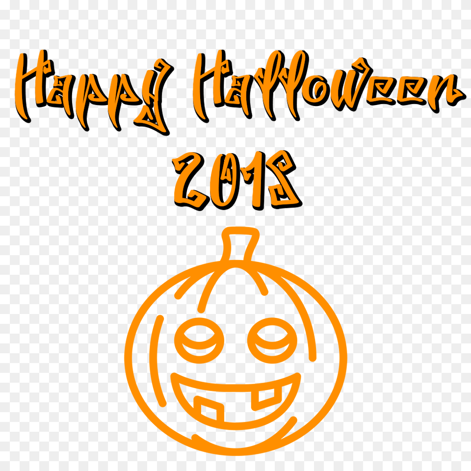 Happy Halloween 2018 Scary Font Smiling Pumpkin, Text, Logo Free Png