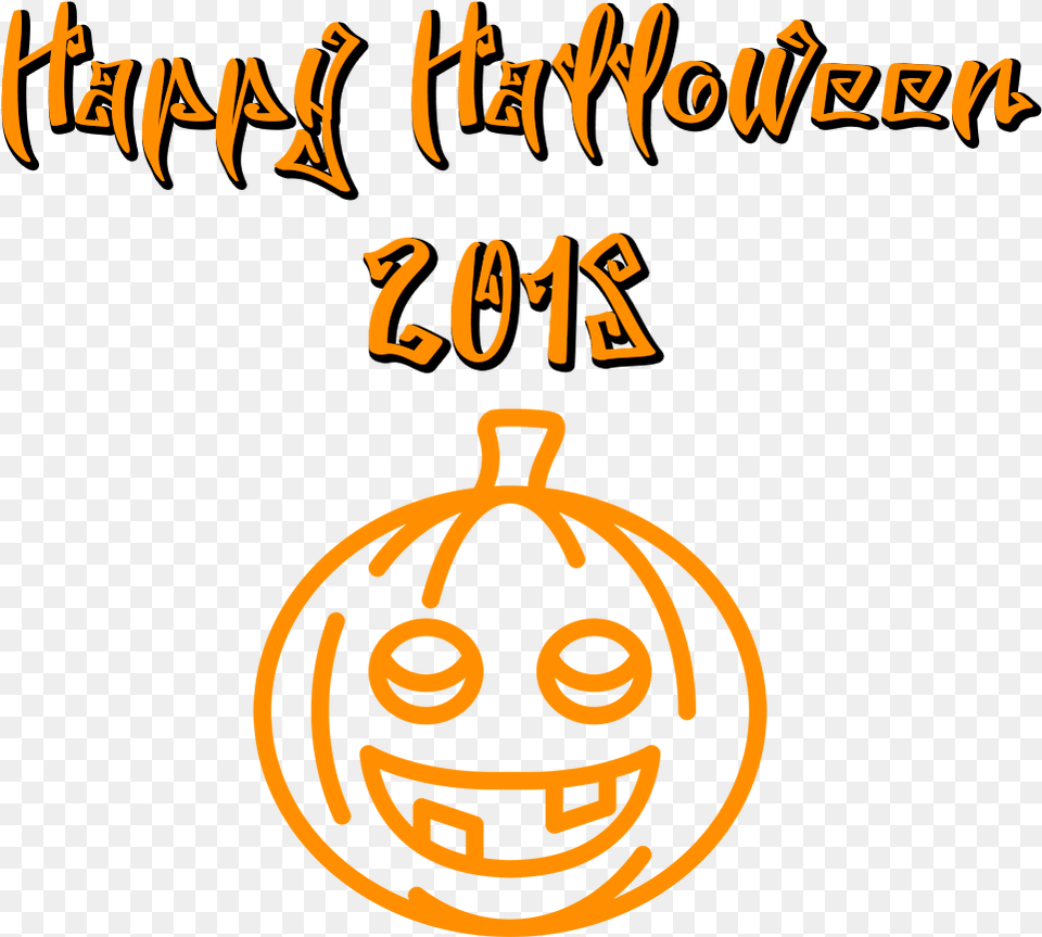 Happy Halloween 2018 Scary Font Smiling Pumpkin Scary Looking Pumpkin Transparent, Festival Free Png Download