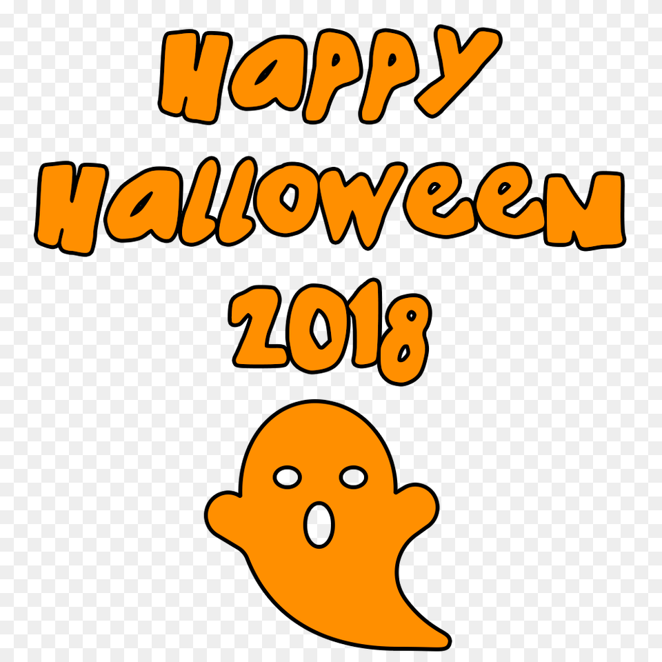 Happy Halloween 2018 Scary Ghost, Text, Face, Head, Person Free Transparent Png