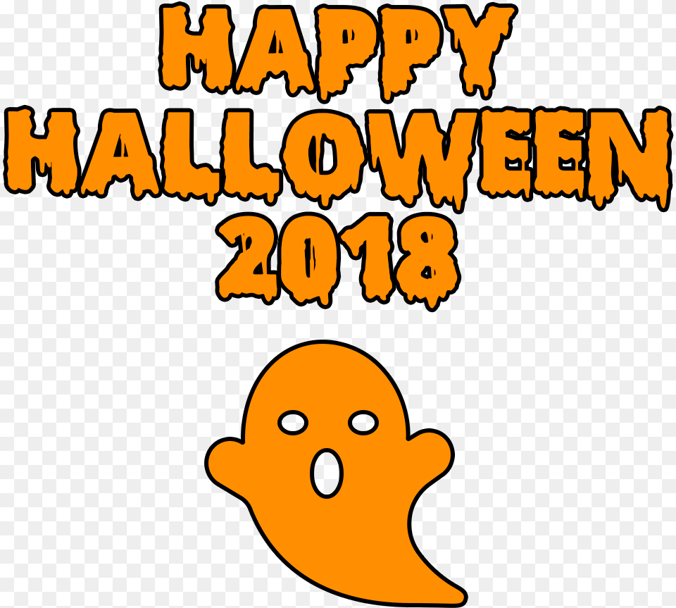 Happy Halloween 2018 Scary Ghost Bloody Font Clipart Happy Halloween Transparent, Face, Head, Person Free Png