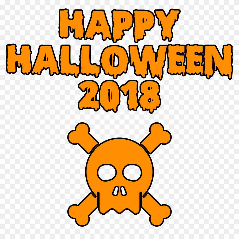 Happy Halloween 2018 Scary Skull Bloody Font, Animal, Bear, Mammal, Wildlife Png Image