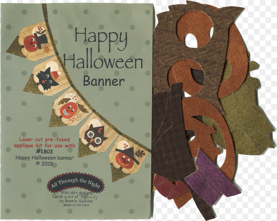 Happy Halloween Banner Applique Kit 1234 Poster Png Image