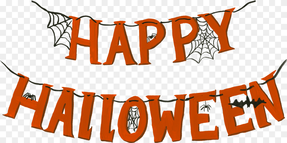 Happy Halloween Banner Print Cut File, Text Free Png Download