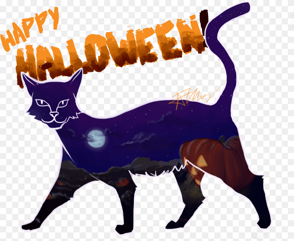 Happy Halloween Clipart Download Black Cat, Animal, Mammal, Pet, Kangaroo Png