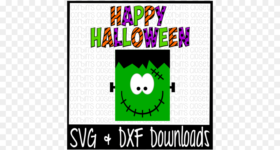 Happy Halloween Frankenstein Cutting File Graphic Design Free Transparent Png