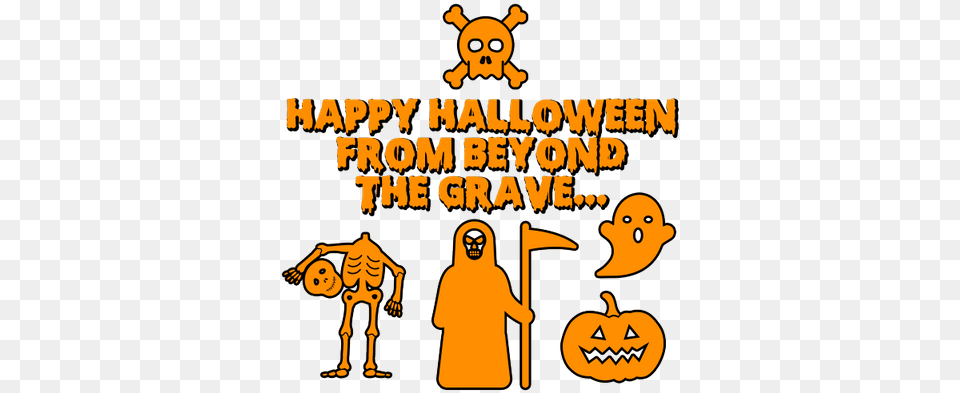 Happy Halloween From Beyond The Grave Transparent Stickpng Clip Art, Animal, Bird, Penguin, Festival Free Png