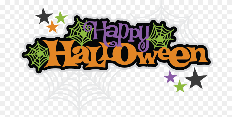 Happy Halloween Graphic Files Transparent Background Halloween Clip Art, Spider Web Free Png Download