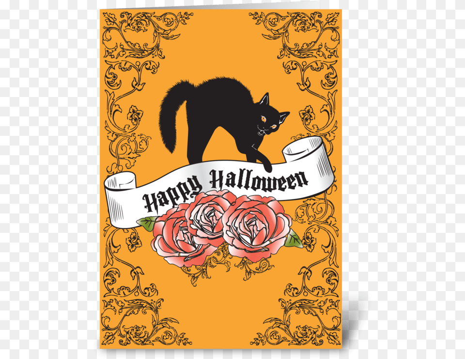 Happy Halloween Greeting Card Halloween, Art, Graphics, Publication, Book Free Png Download