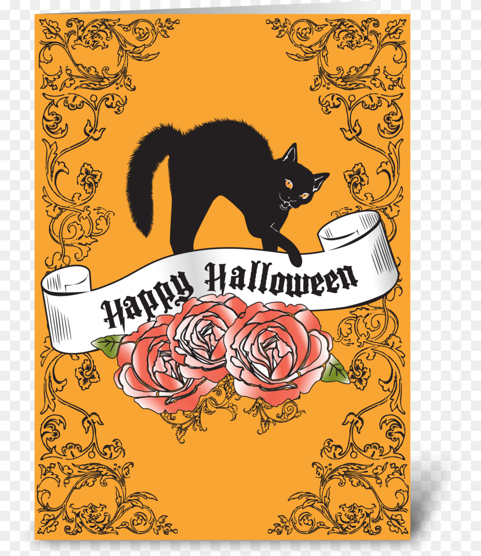 Happy Halloween Greeting Card Illustration, Art, Graphics, Publication, Book Free Transparent Png