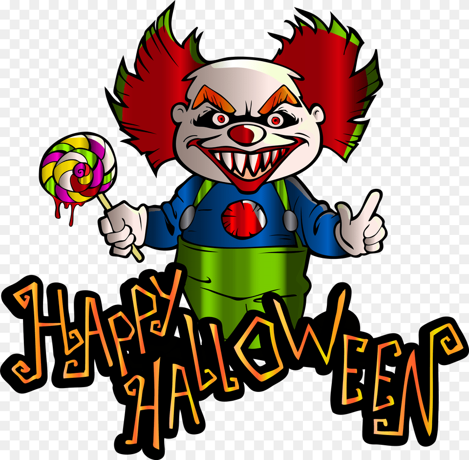 Happy Halloween Halloween Clown Clipart, Baby, Person, Face, Head Png Image