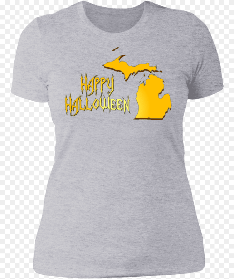 Happy Halloween Michigan Short Sleeve, Clothing, T-shirt, Shirt, Adult Png