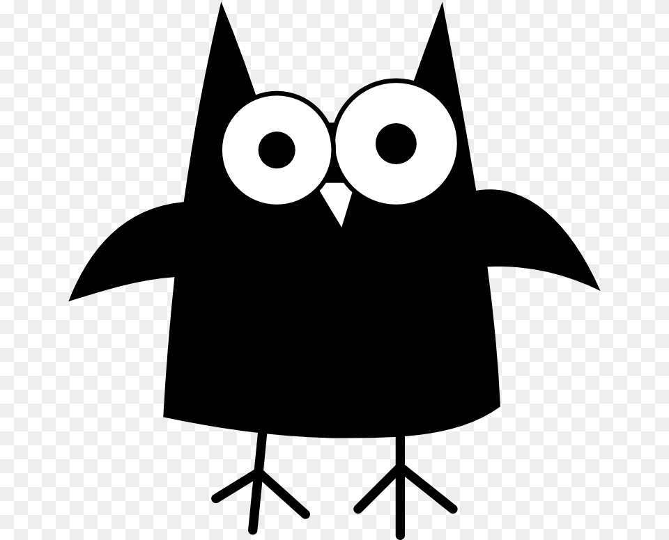 Happy Halloween Owl Clipart Black Owl Embroidery Design, People, Person, Stencil, Symbol Free Png Download