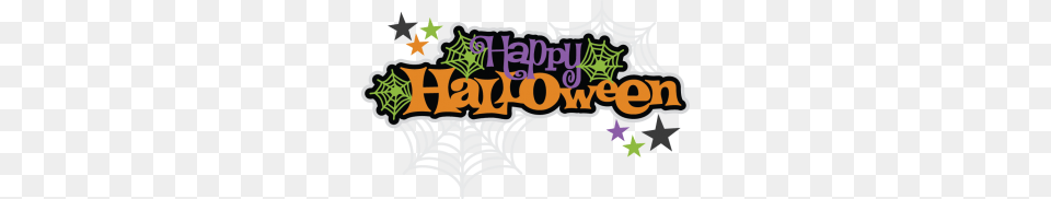 Happy Halloween Scrapbook Title Spiderweb, Spider Web Free Transparent Png