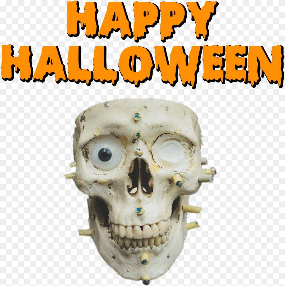 Happy Halloween Skull Happy Halloween Transparente, Face, Head, Person Free Png Download