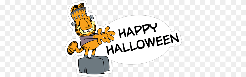 Happy Halloween Sticker Garfield, Baby, Person Free Png