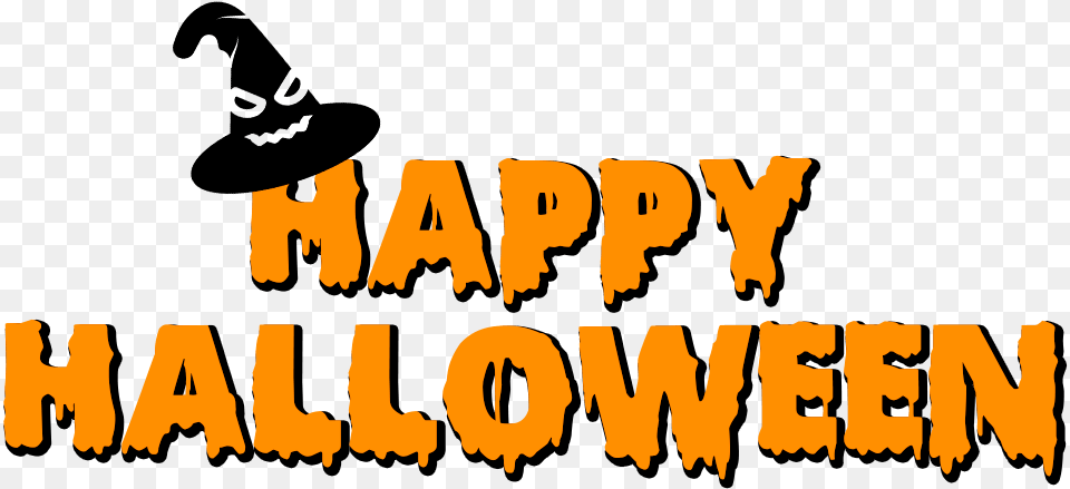 Happy Halloween Witch Hat Halloween, Text, Person, Animal, Elephant Png