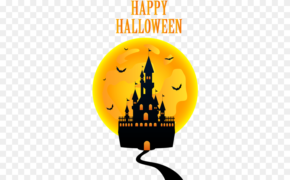 Happy Halloween With Castle Clip Clip Art, Advertisement, Poster Free Transparent Png