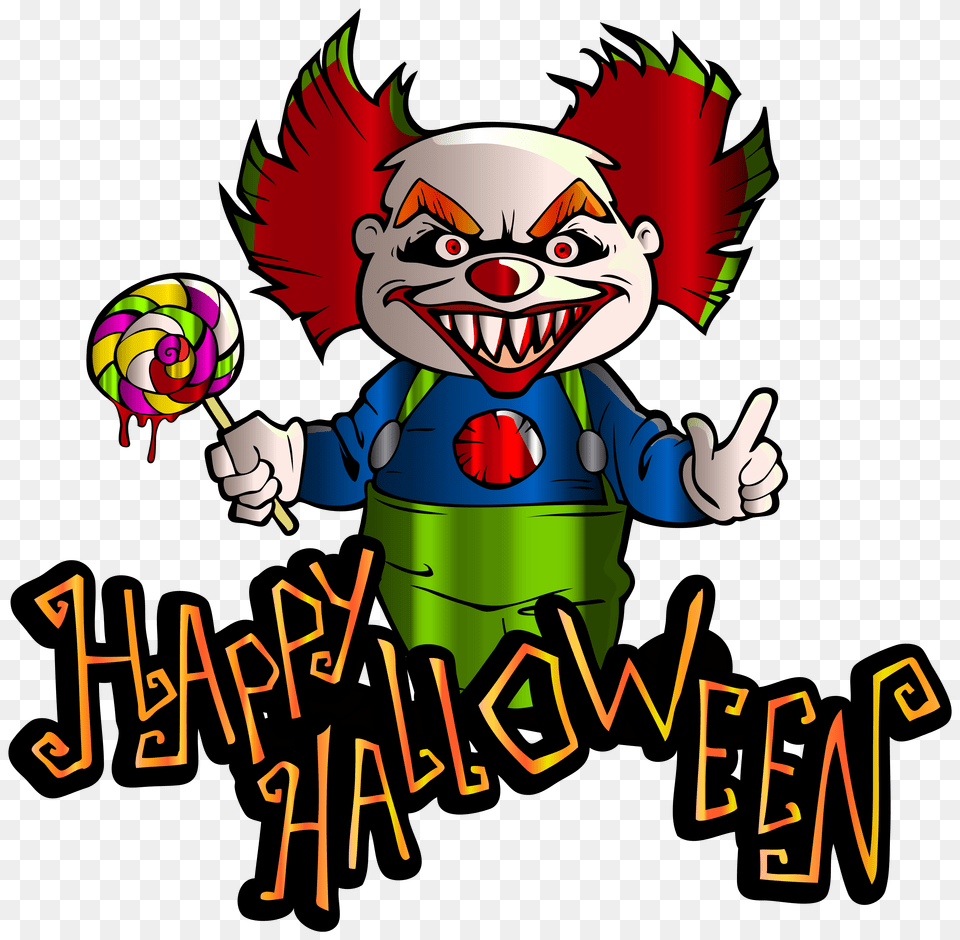 Happy Halloween With Clown Clipart Gallery, Food, Sweets, Performer, Person Free Transparent Png