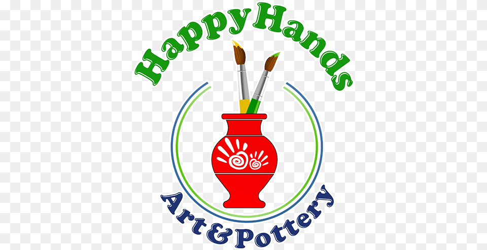 Happy Hands Art Amp Pottery Is A Paint Your Own Pottery Happy Happy Happy Greeting Cards, Brush, Device, Jar, Tool Free Png Download