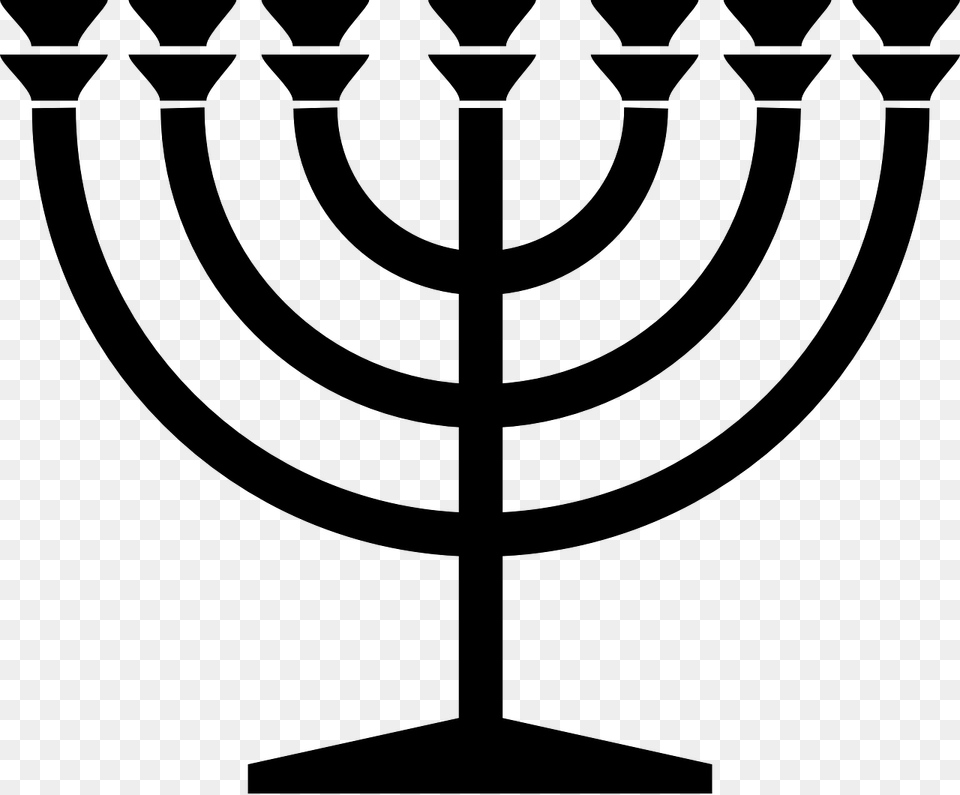 Happy Hanukkah Black And White, Gray Png