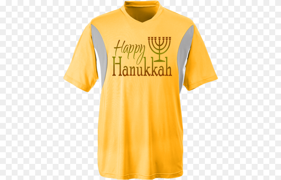 Happy Hanukkah Team 365 All Sport Jersey Download Chicken Nuggets T Shirt, Clothing, T-shirt, Festival, Hanukkah Menorah Png Image