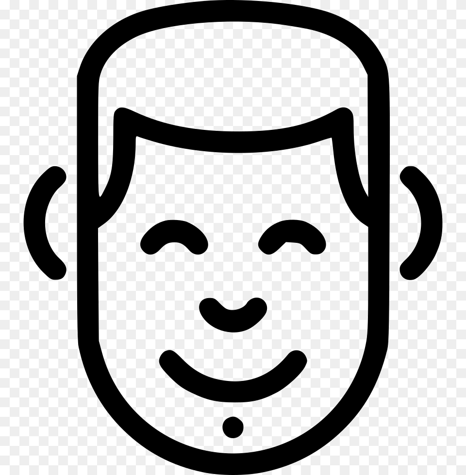 Happy Happy People Face Icon, Stencil, Baby, Person, Head Png