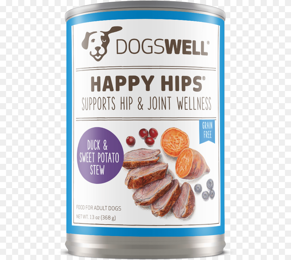 Happy Hips Duck And Sweet Potato Canned Dog Food Dogswell Happy Hips Grain Duck Amp Sweet Potato, Meat, Pork, Aluminium, Tin Free Png Download