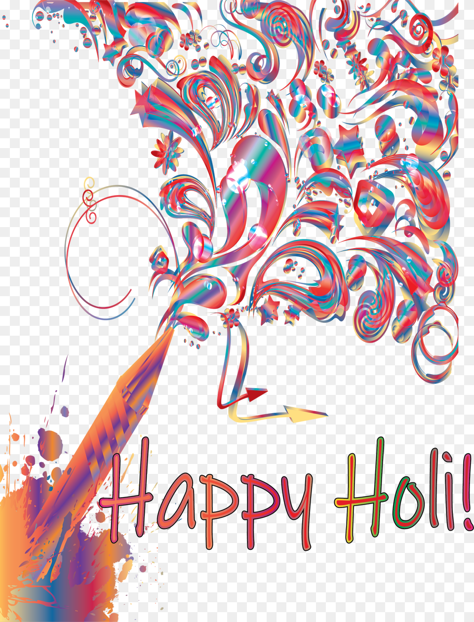 Happy Holi 1 Tshirt Graphic Design, Art, Floral Design, Graphics, Pattern Free Png Download