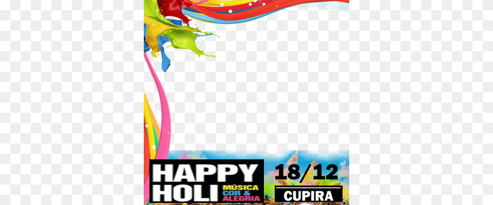 Happy Holi Cupira Dia 18 De Dezembro Lacquer, Advertisement, Poster, Chart, Plot Free Transparent Png