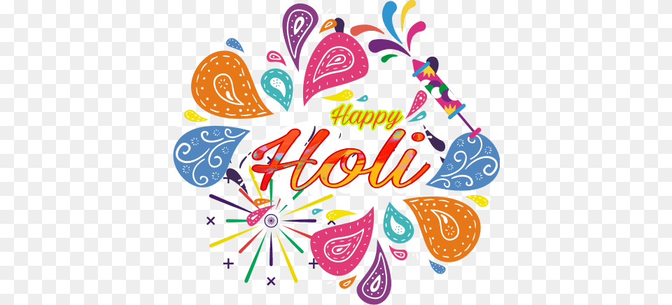 Happy Holi Facebook, Pattern, Art, Graphics, Paisley Free Transparent Png