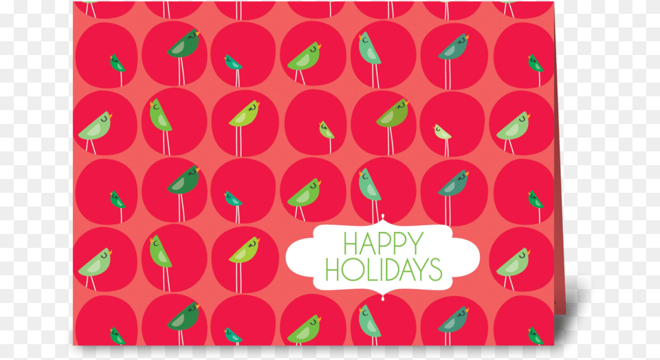 Happy Holiday Birds Greeting Card, Envelope, Greeting Card, Mail, Pattern Free Png Download