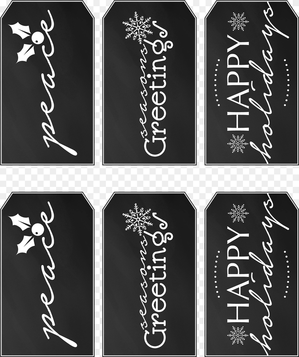 Happy Holiday Printable Gift Tag, Calligraphy, Handwriting, Text, Blackboard Free Png Download