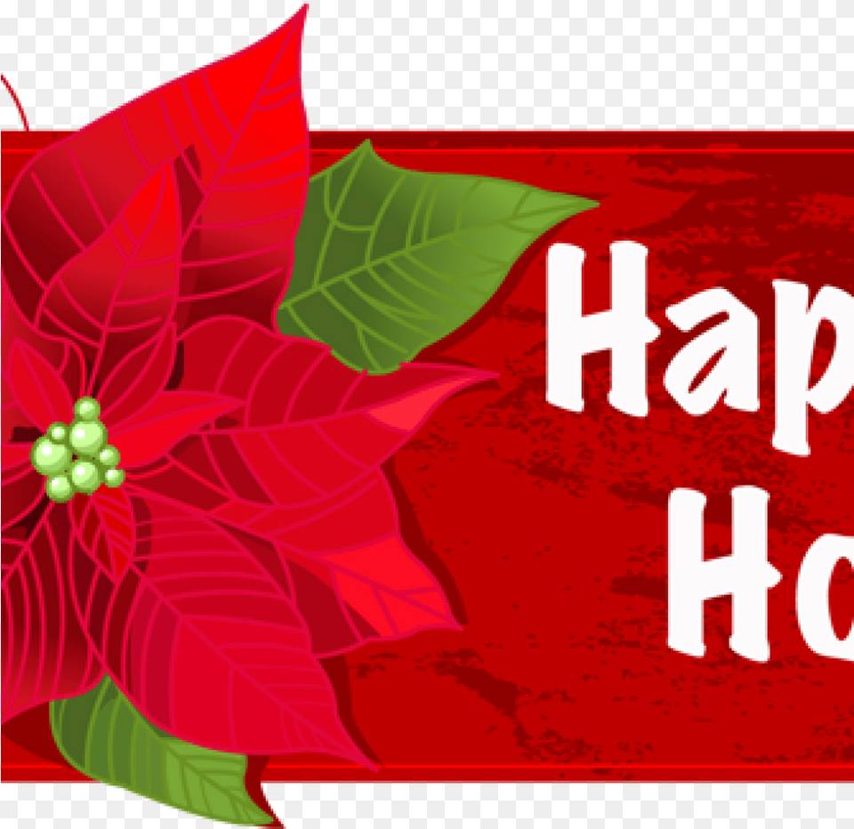 Happy Holidays Clipart 19 Happy Holiday Banner Happy Holidays Banner Transparent Background, Leaf, Plant, Flower, Petal Png
