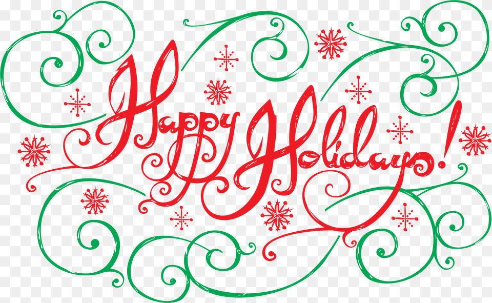 Happy Holidays Clipart Happy Holidays Transparent Background, Art, Floral Design, Graphics, Pattern Free Png