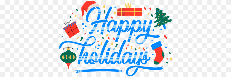 Happy Holidays Gift Design Lettering Dot, Logo, Text Png